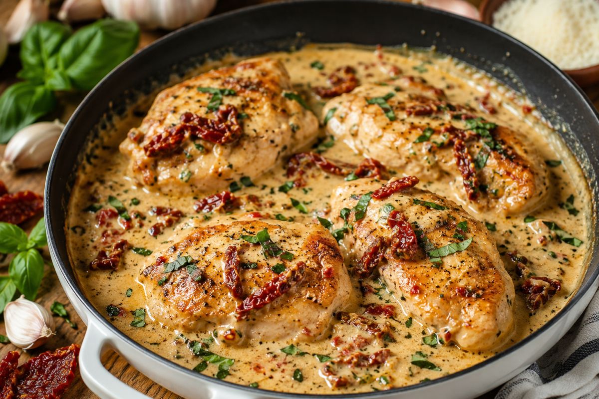 Marry Me Chicken - preparat cremos cu pui și sos de parmezan