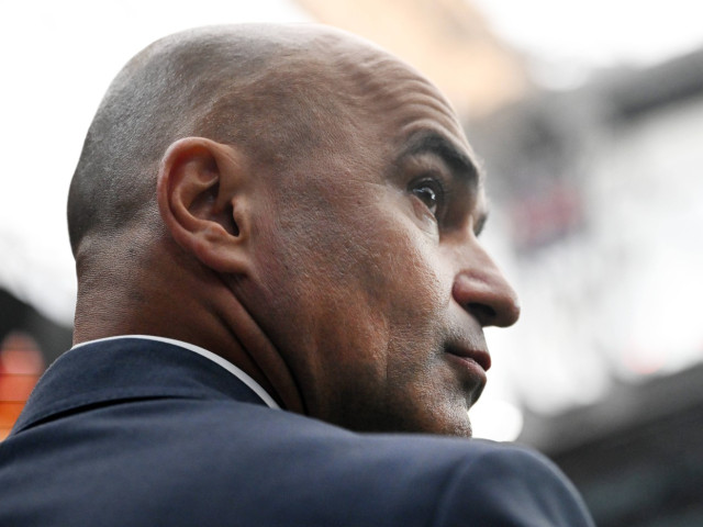 Roberto Martinez, antrenorul Portugaliei, pe bancă în timpul unui meci
