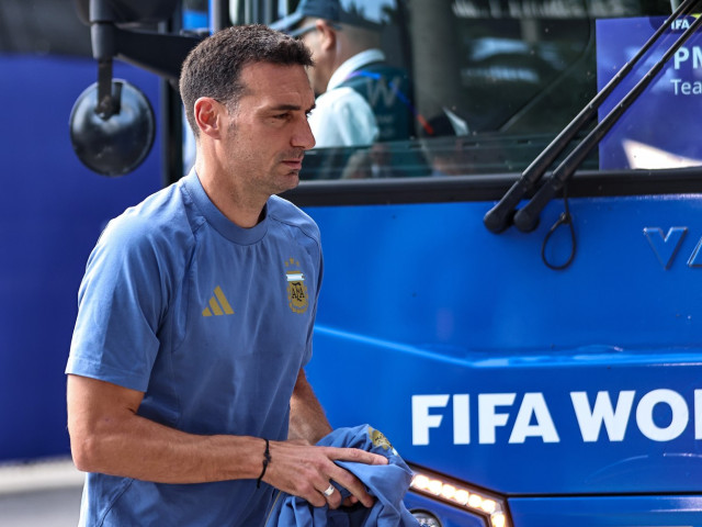 Lionel Scaloni, selectionerul Argentinei, in timpul meciului cu Capul Verde