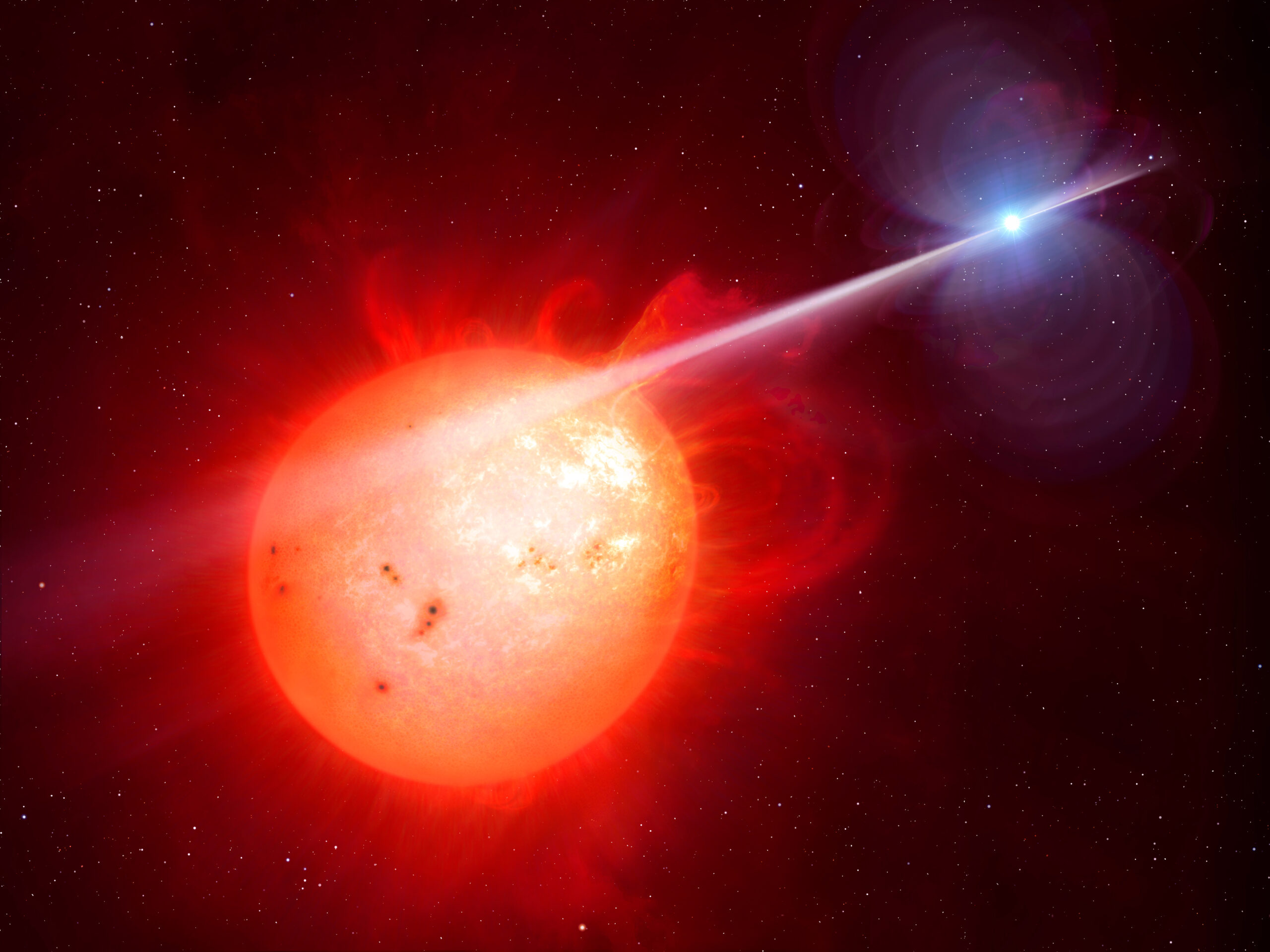 Supernovă strălucitoare pe cerul nopții