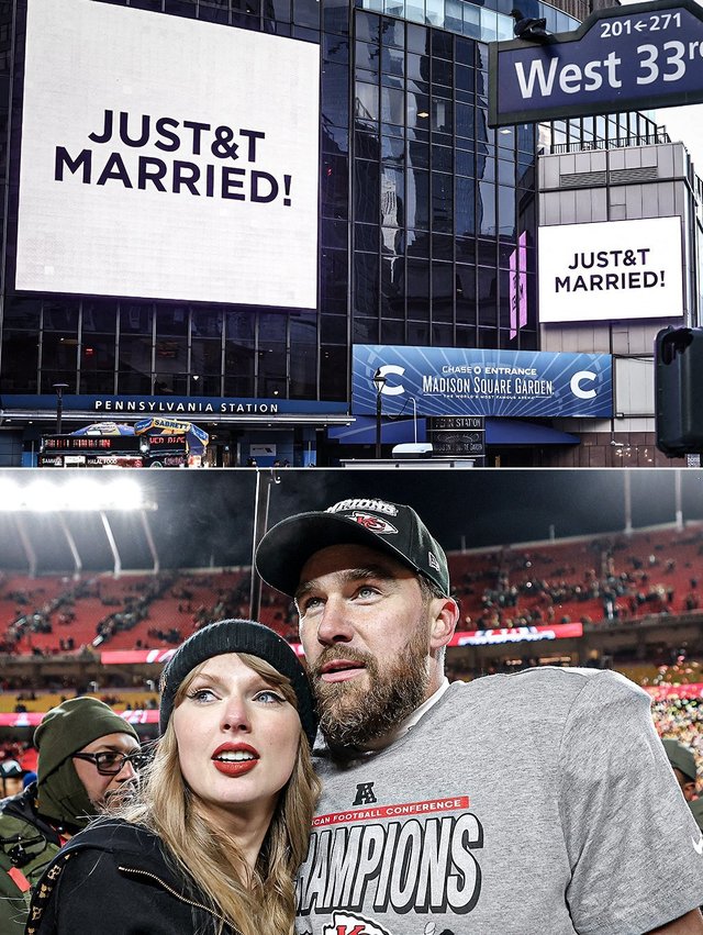 Taylor Swift și Travis Kelce la nunta lor de la Madison Square Garden
